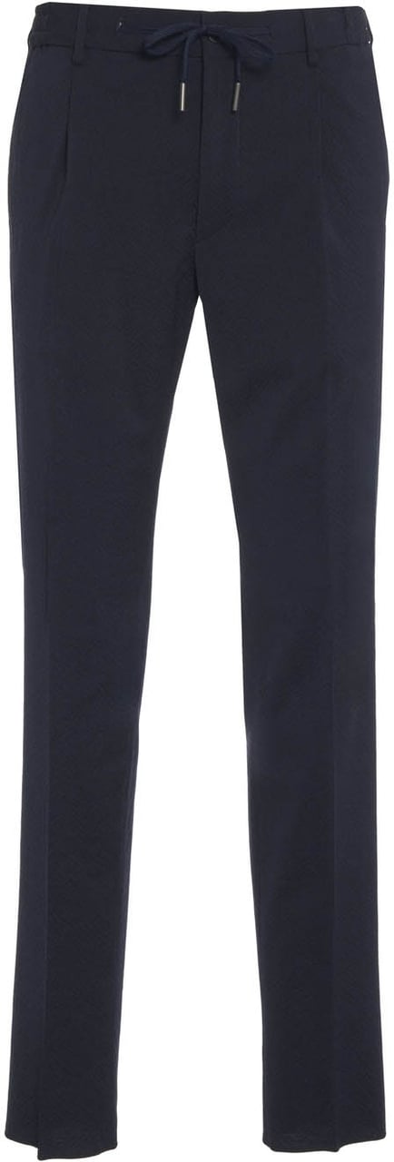 Tagliatore Suit in seersucker Blauw