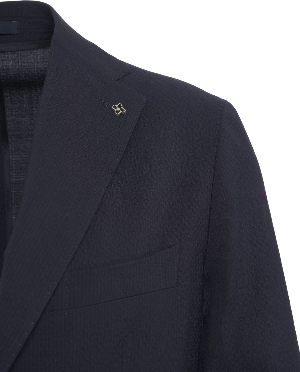 Tagliatore Suit in seersucker Blauw