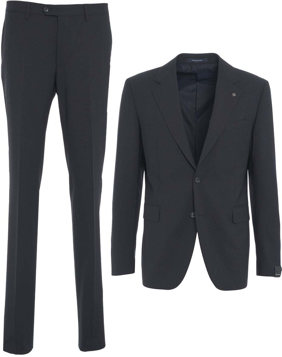 Tagliatore Virgin wool single-breasted suit Blauw