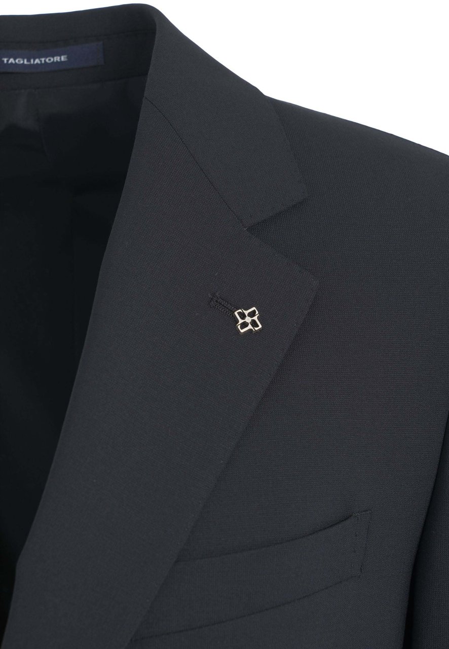 Tagliatore Virgin wool single-breasted suit Blauw