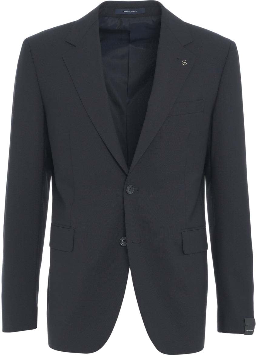 Tagliatore Virgin wool single-breasted suit Blauw