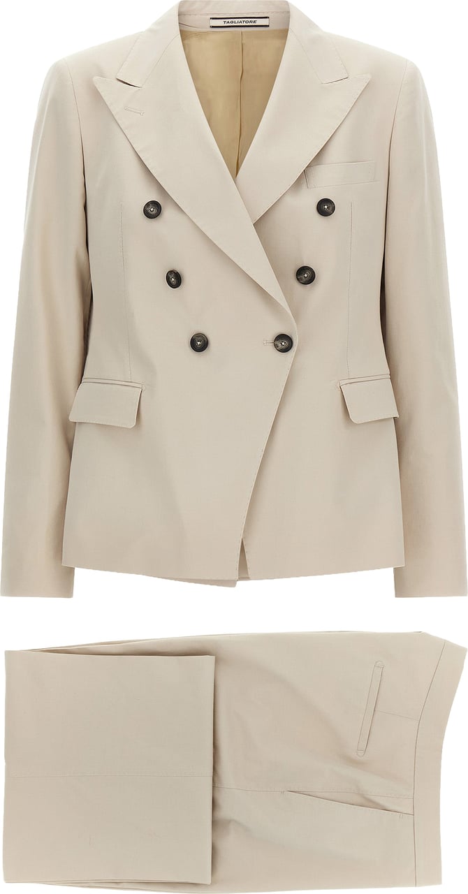 Tagliatore Beige Cotton Blazer Beige