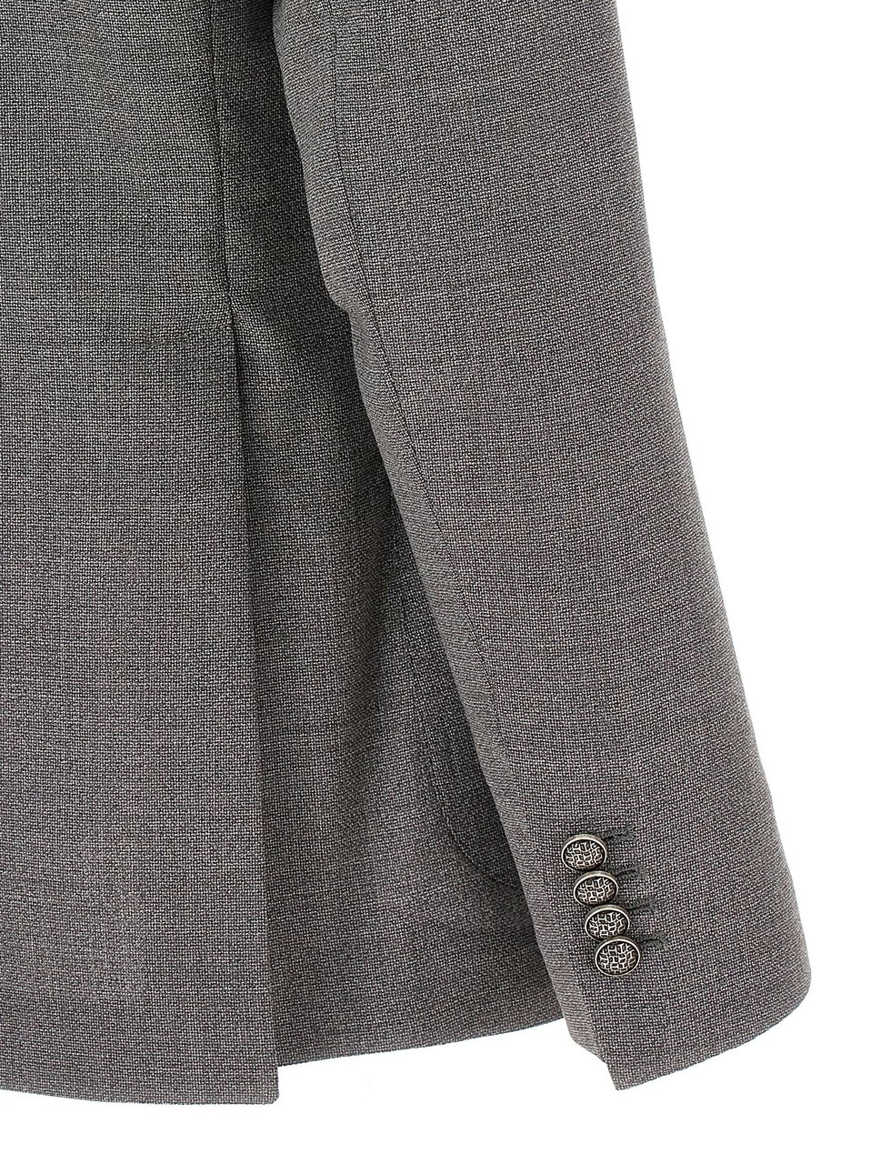 Tagliatore Gray Virgin Wool Blazer Grijs