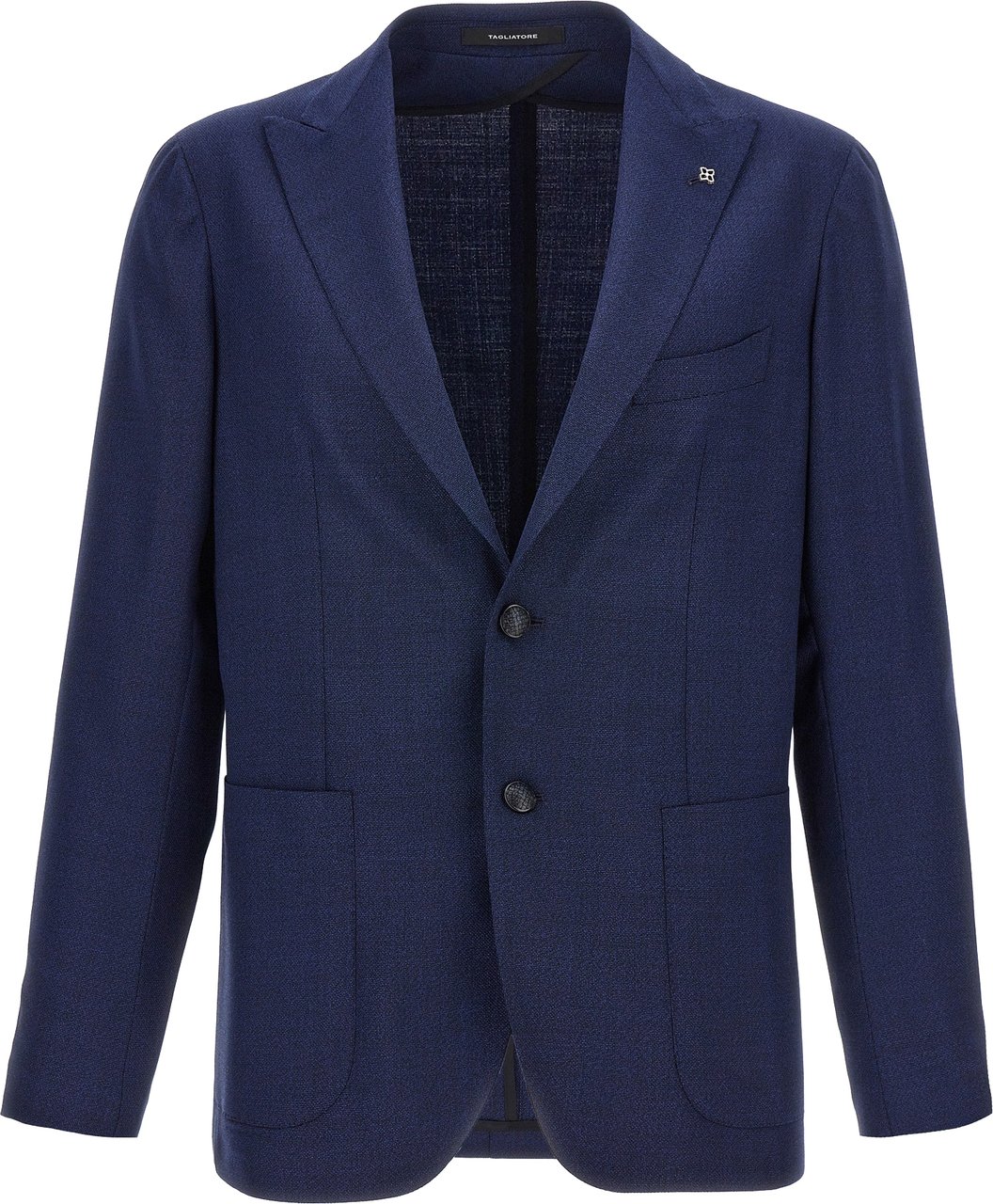 Tagliatore Blue Virgin Wool Blazer Blauw