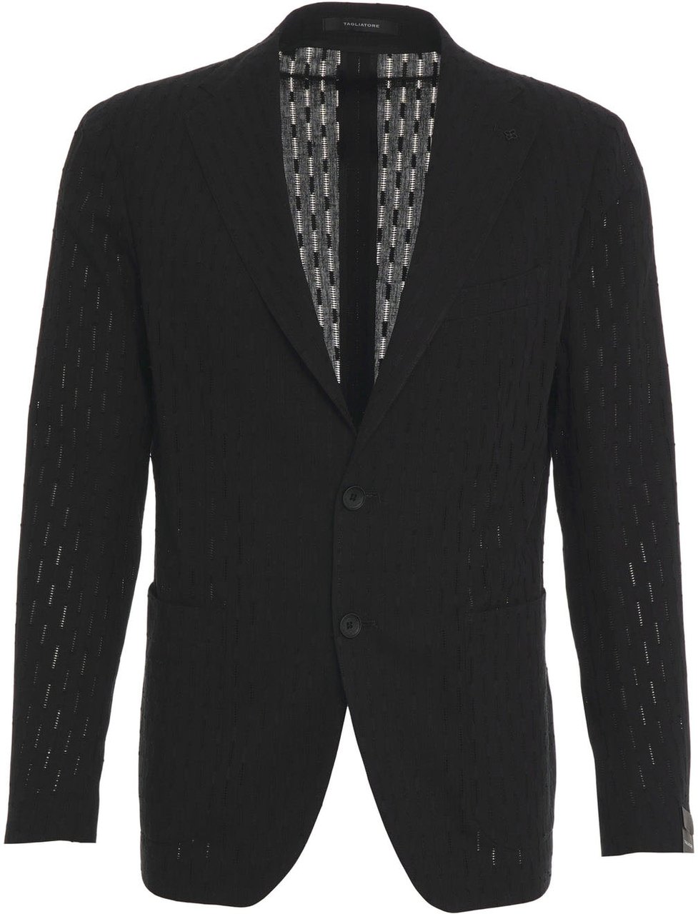 Tagliatore Cotton blend blazer Zwart