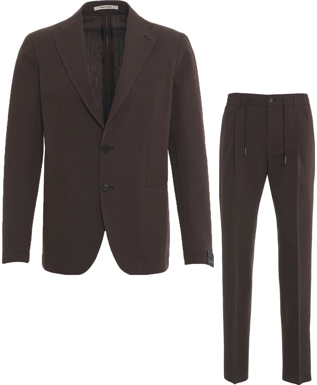 Tagliatore Seersucker suit Bruin