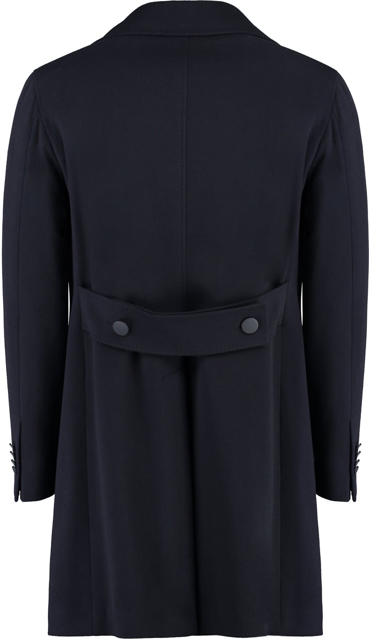 Tagliatore Arden Double-breasted virgin wool coat Blauw