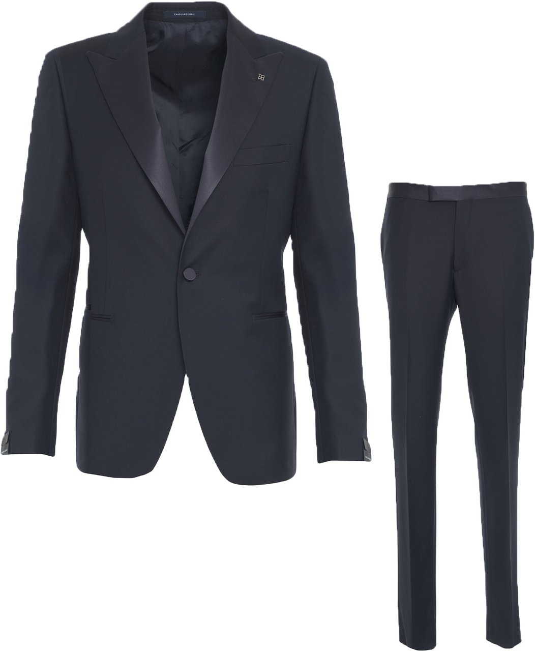Tagliatore Virgin wool suit 'Bruce' Blauw