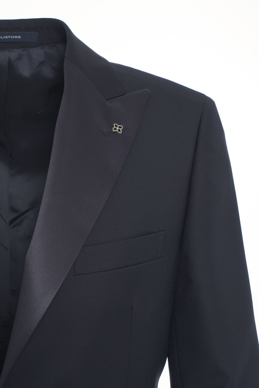 Tagliatore Virgin wool suit 'Bruce' Blauw