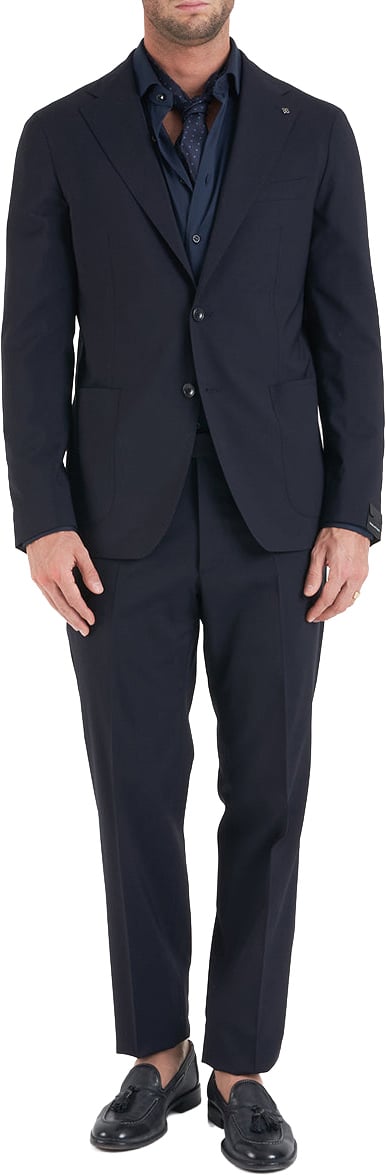 Tagliatore Virgin wool suit Blauw
