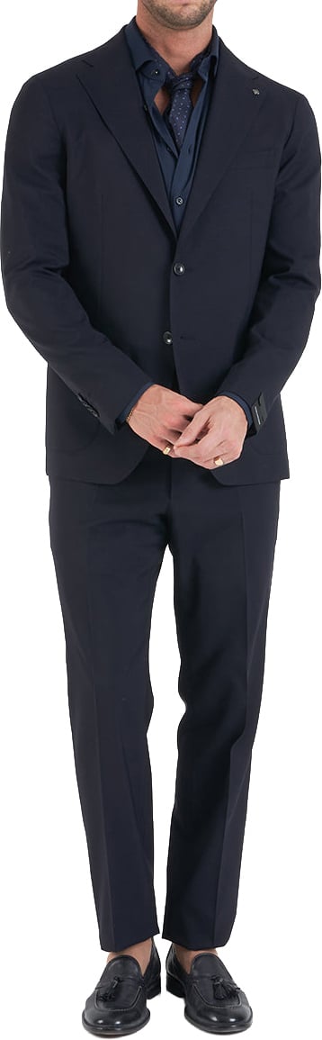 Tagliatore Virgin wool suit Blauw