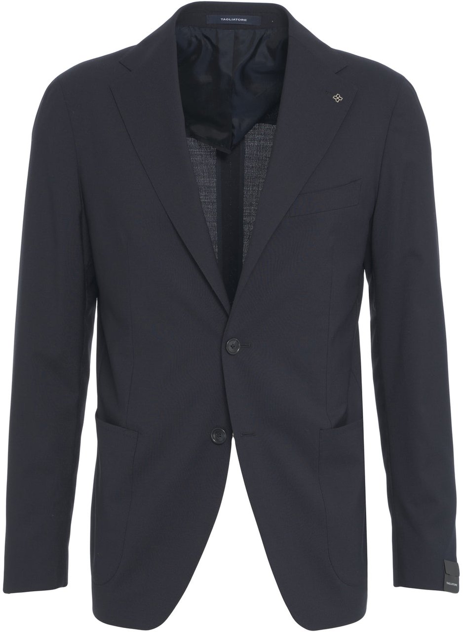 Tagliatore Virgin wool suit Blauw