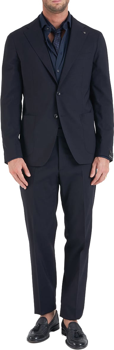 Tagliatore Virgin wool suit Blauw