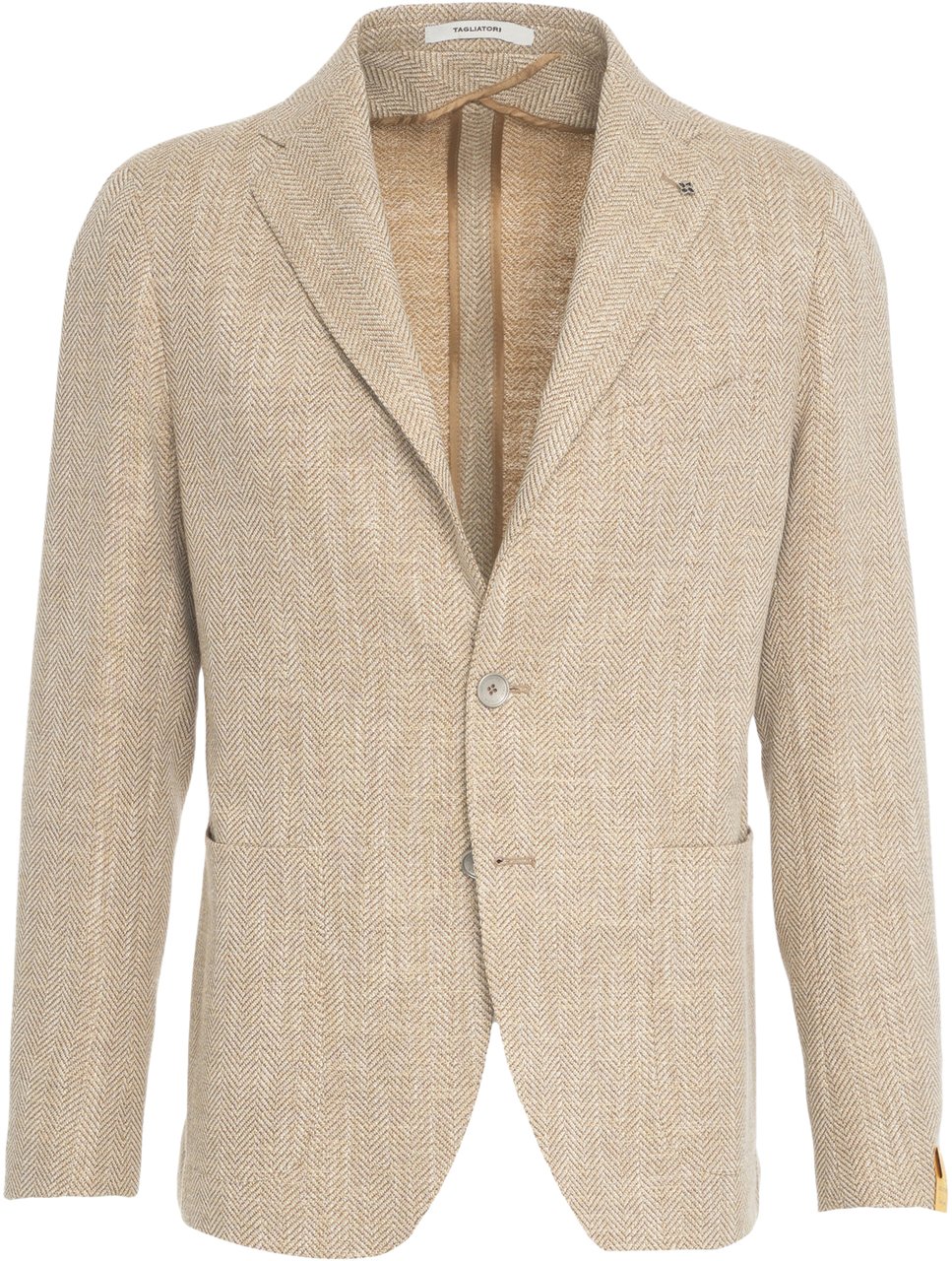 Tagliatore Blazer with herringbone pattern Beige