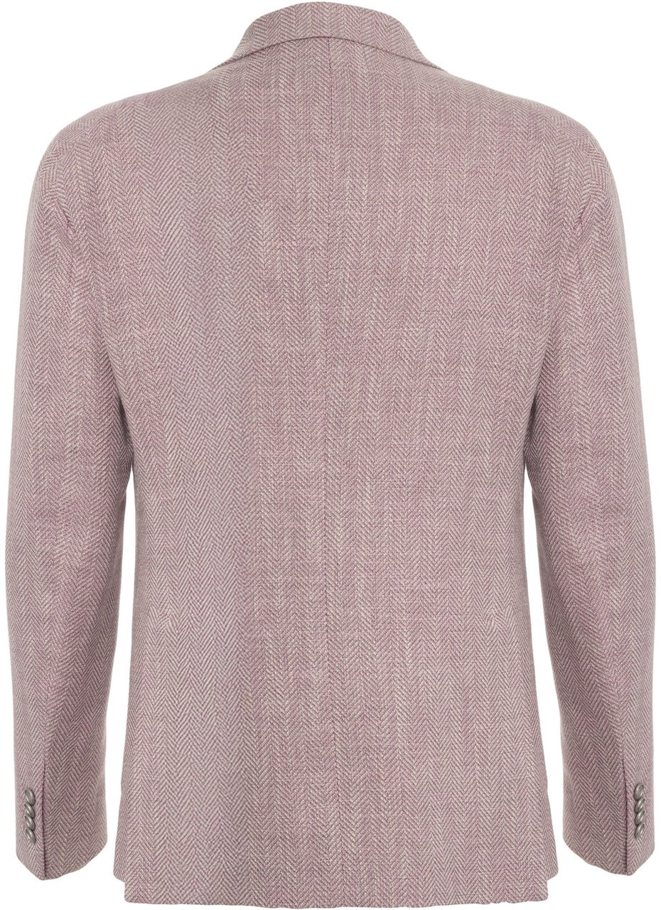 Tagliatore Blazer with herringbone pattern Roze