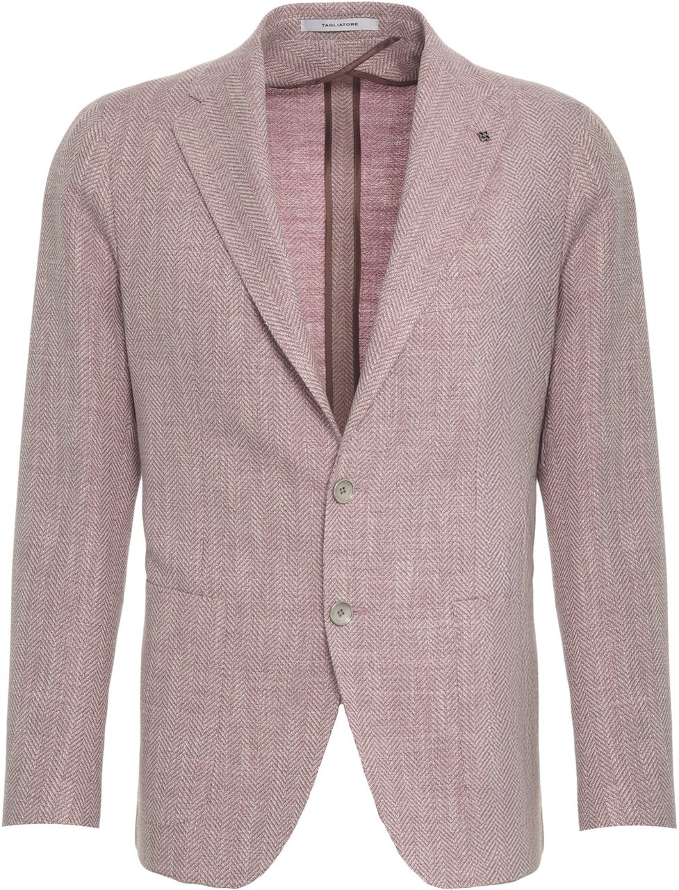 Tagliatore Blazer with herringbone pattern Roze