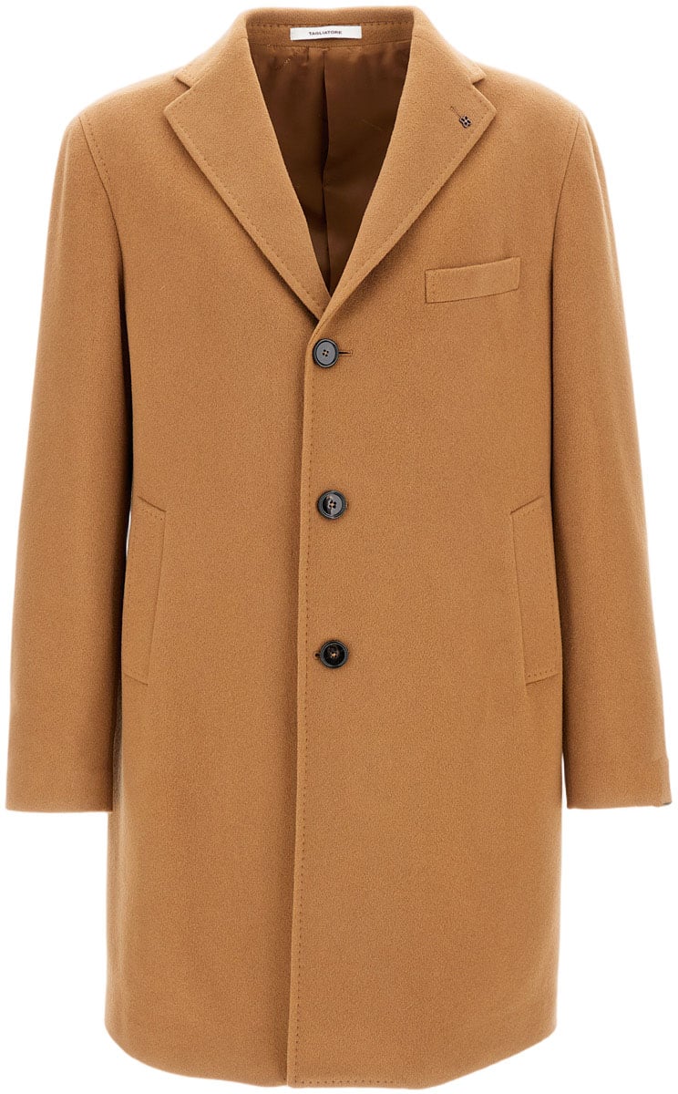 Tagliatore Single- Breasted Coat Bruin