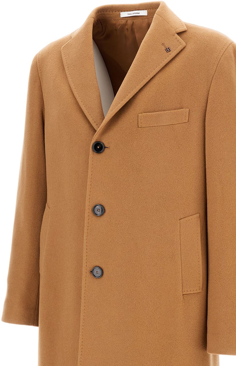 Tagliatore Single- Breasted Coat Bruin
