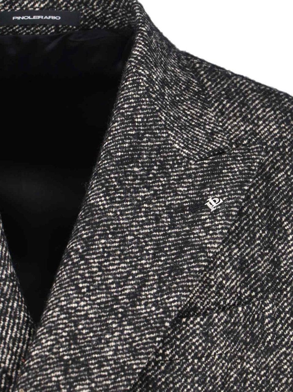 Tagliatore "Pino Lerario" Double-Breasted Coat Black Zwart