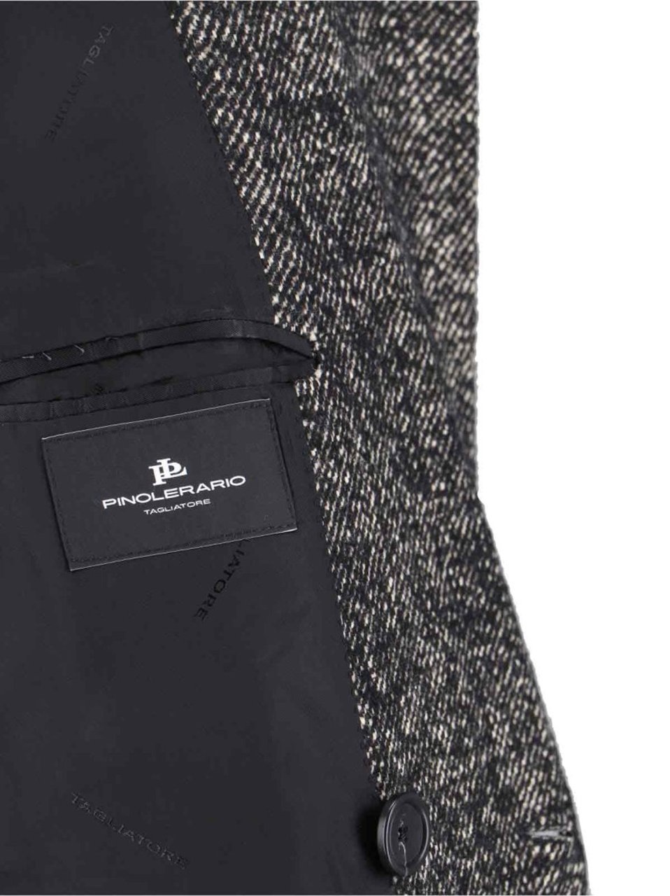 Tagliatore "Pino Lerario" Double-Breasted Coat Black Zwart