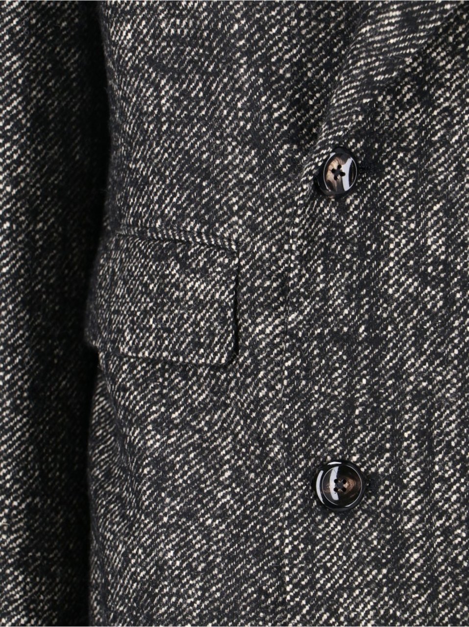 Tagliatore "Pino Lerario" Double-Breasted Coat Black Zwart