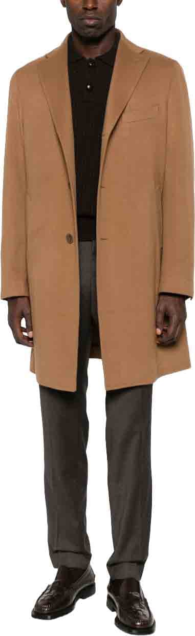 Tagliatore Coats Brown Beige