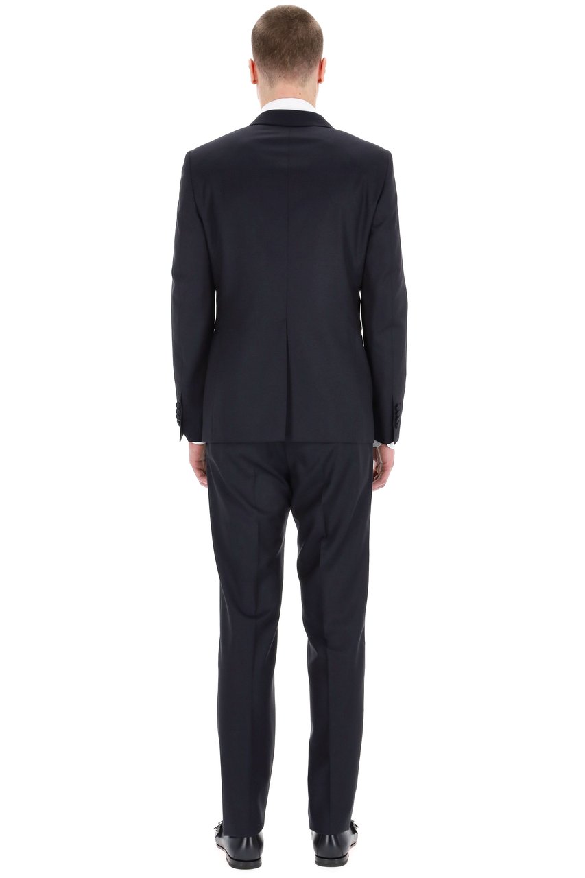 Tagliatore Bruce Line Smoking Jacket with Wool-Silk Vest Zwart