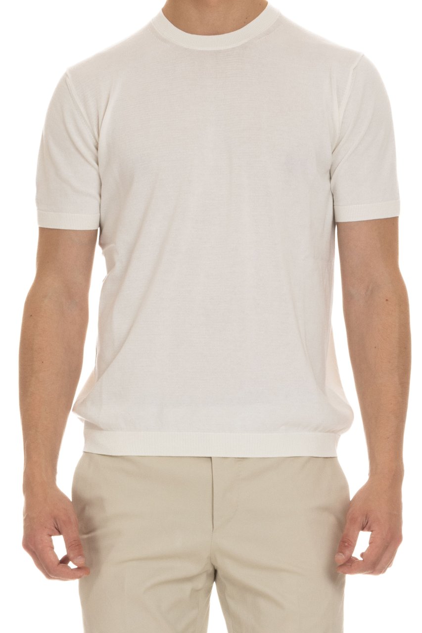 Tagliatore Cotton Knit T-Shirt Neutraal