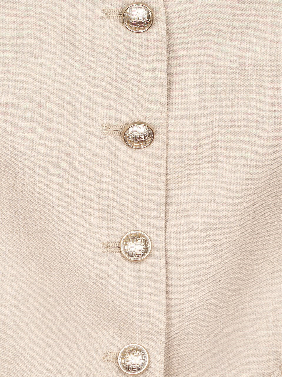 Tagliatore Sleeveless Tailored Vest with Ornate Metallic Buttons Neutraal