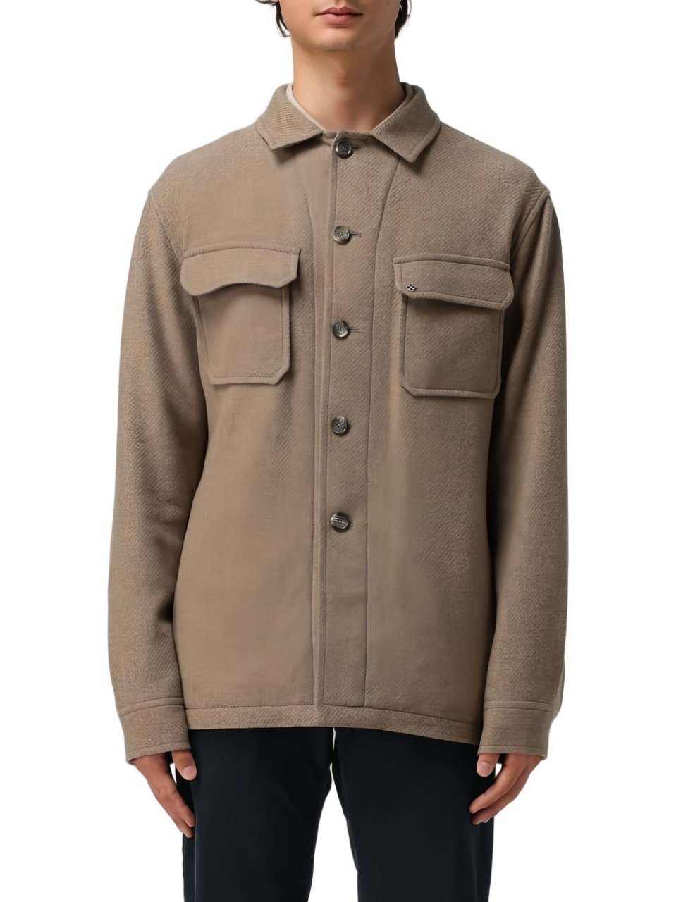 Tagliatore Tempesta Jacket With Pockets Bruin