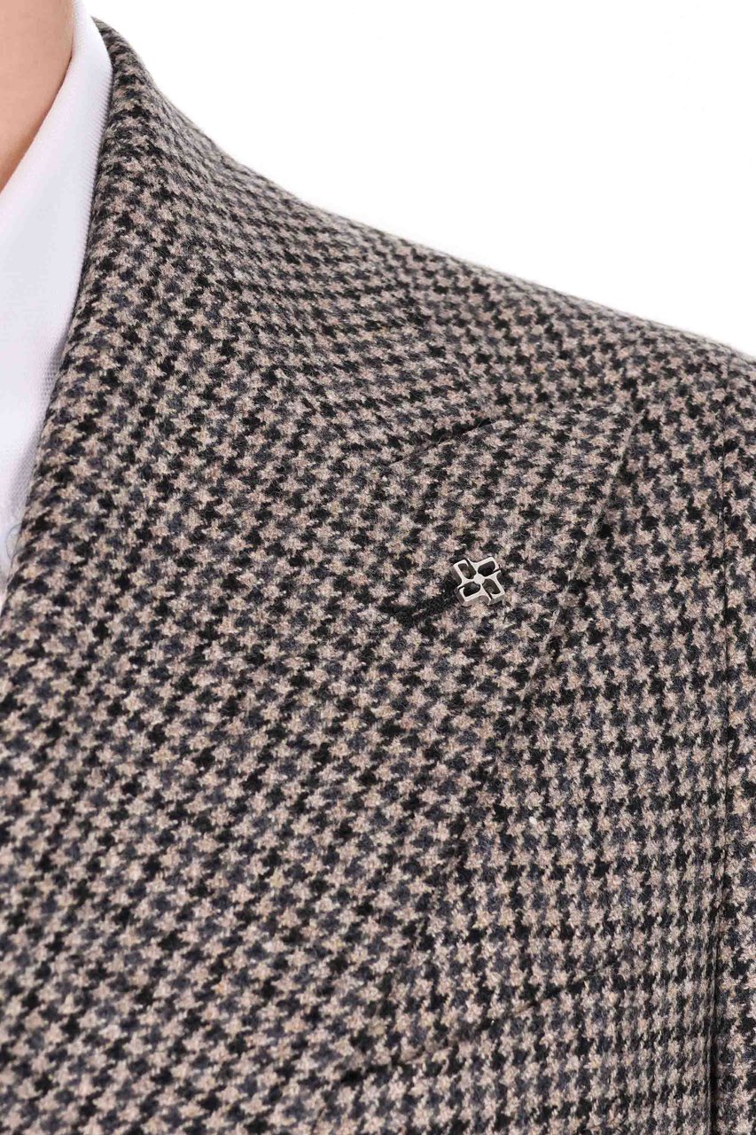 Tagliatore Pino Lerario 110’S Wool Double-Breasted Jacket Grijs