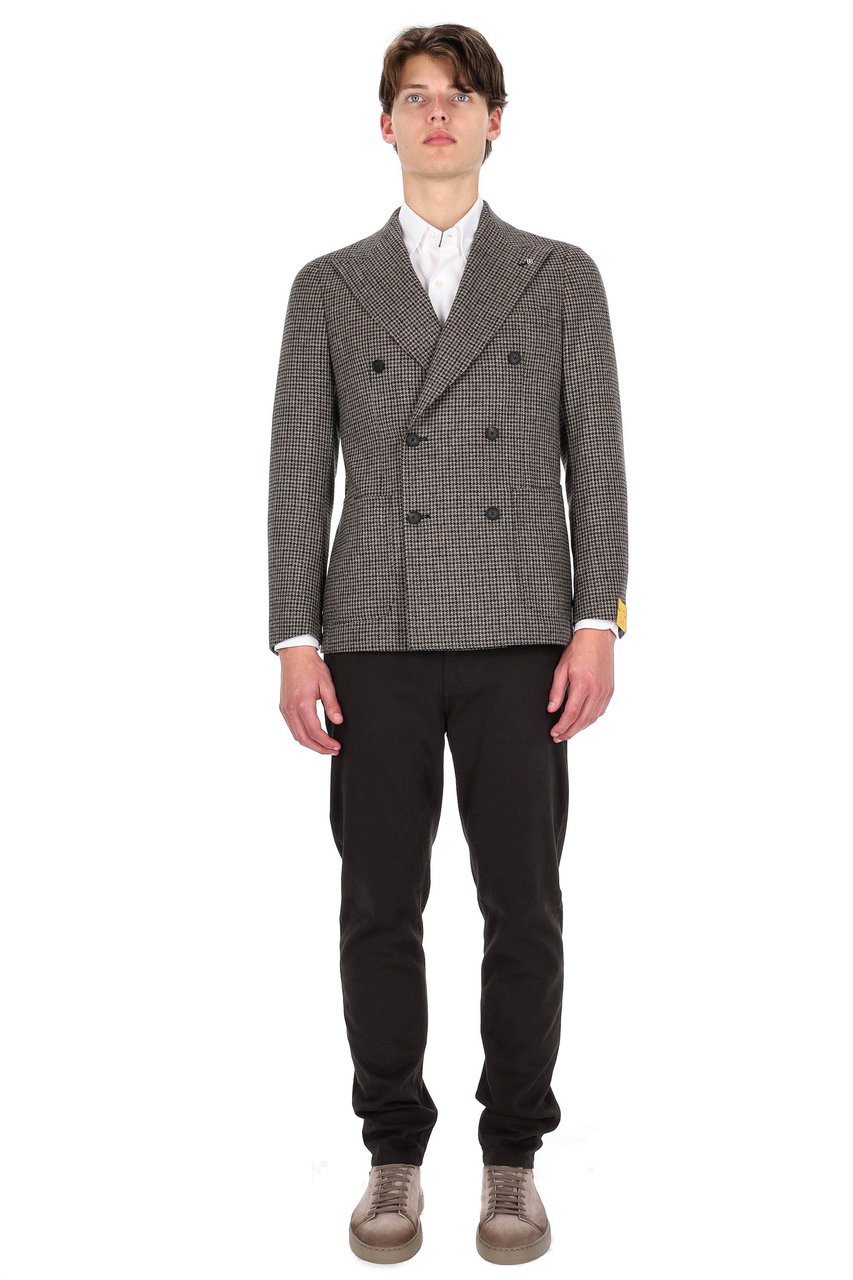 Tagliatore Pino Lerario 110’S Wool Double-Breasted Jacket Grijs