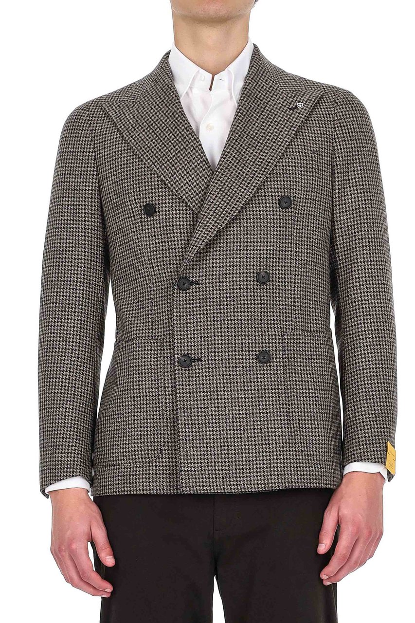 Tagliatore Pino Lerario 110’S Wool Double-Breasted Jacket Grijs