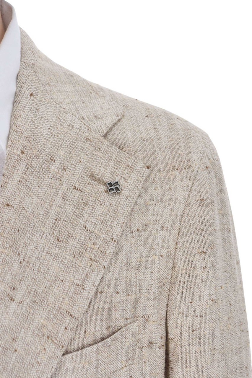 Tagliatore Pino Lerario Textured Cotton-Silk Blazer Roze