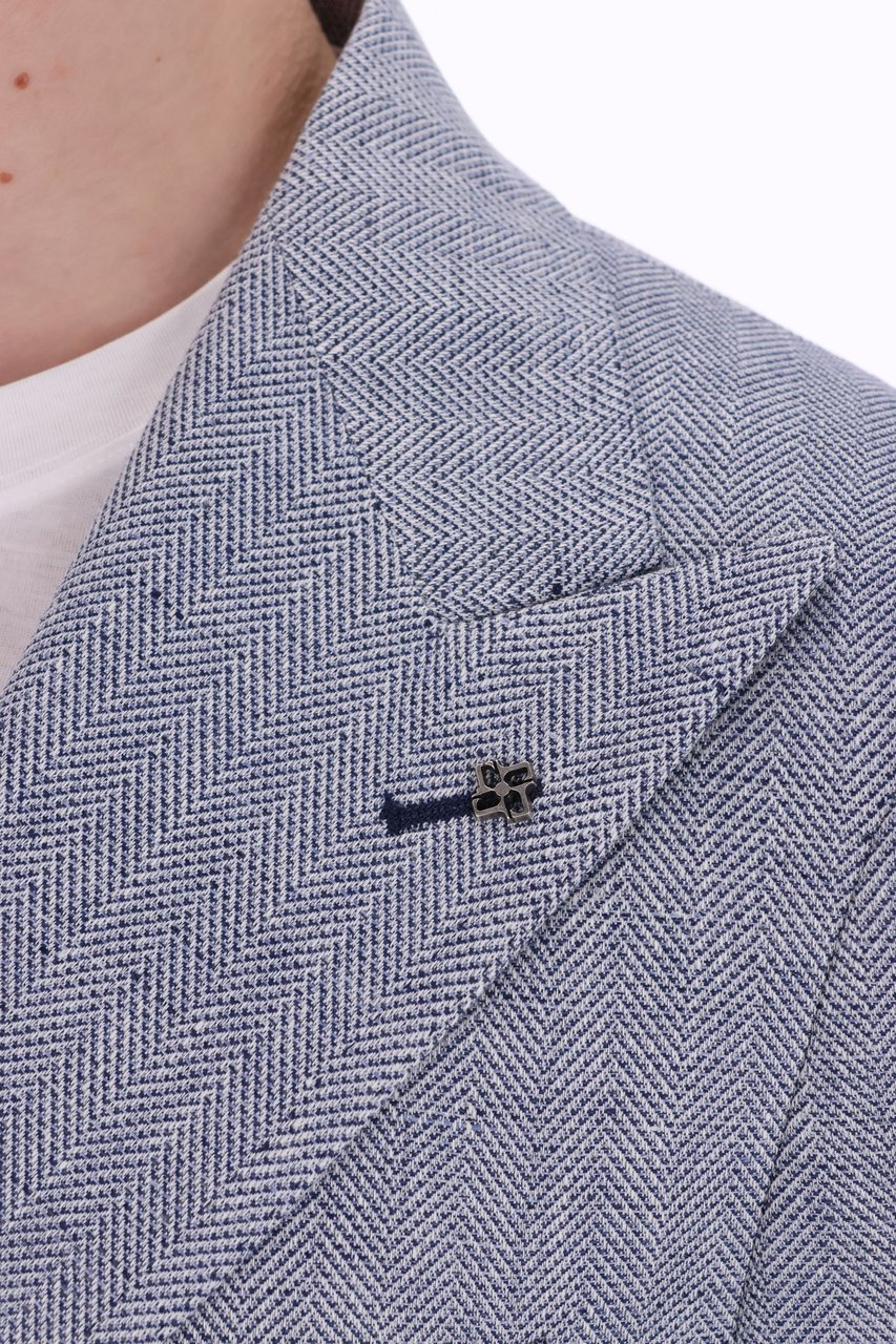Tagliatore Pino Lerario Line Linen-Cotton Jacket Grijs