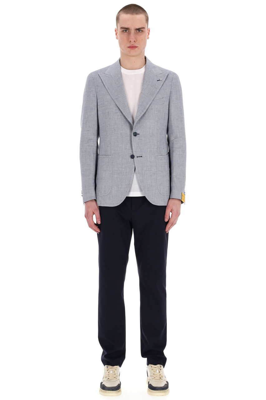 Tagliatore Pino Lerario Line Linen-Cotton Jacket Grijs