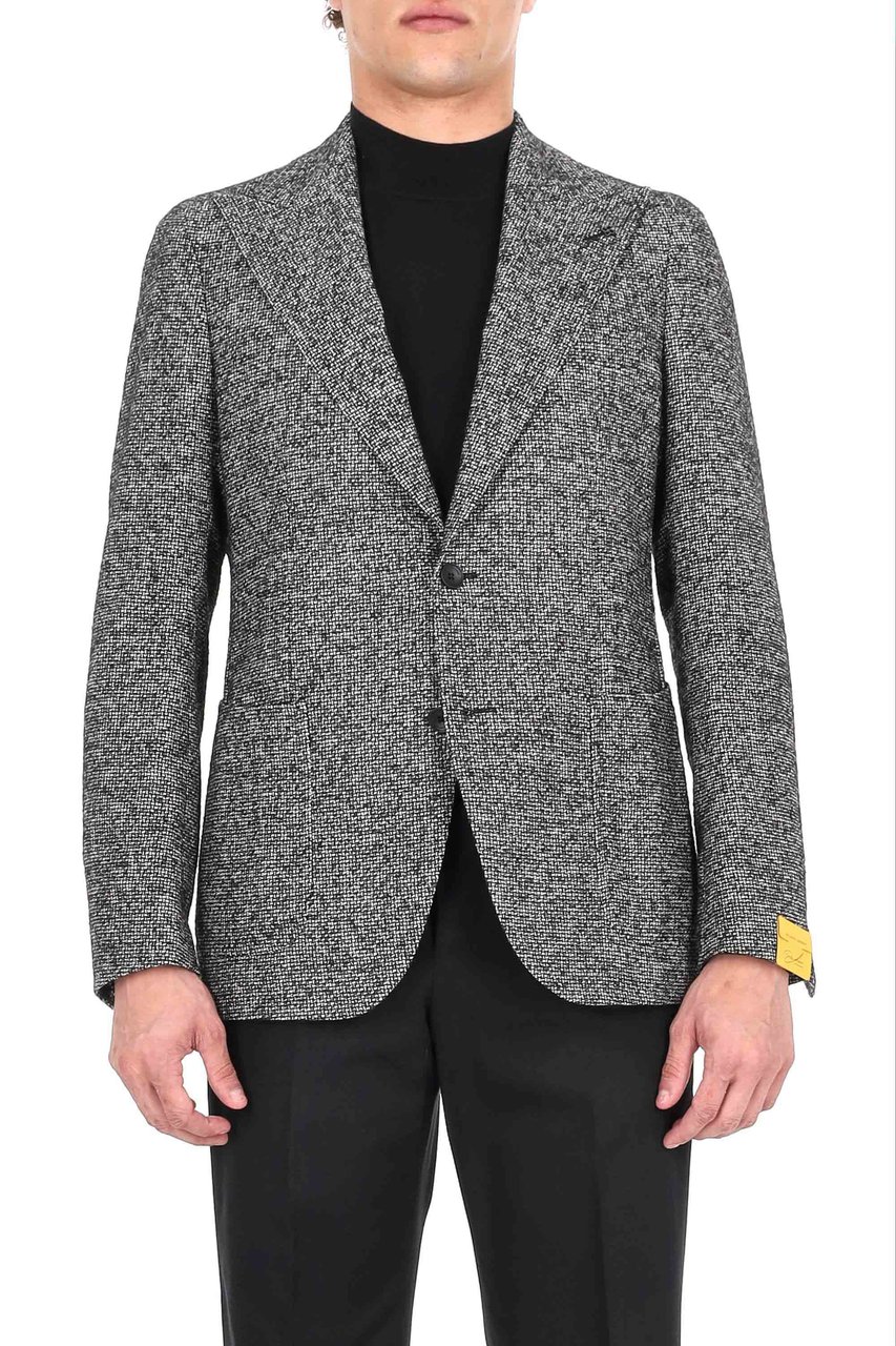 Tagliatore Pino Lerario Micro-Weave Wool Jacket Grijs