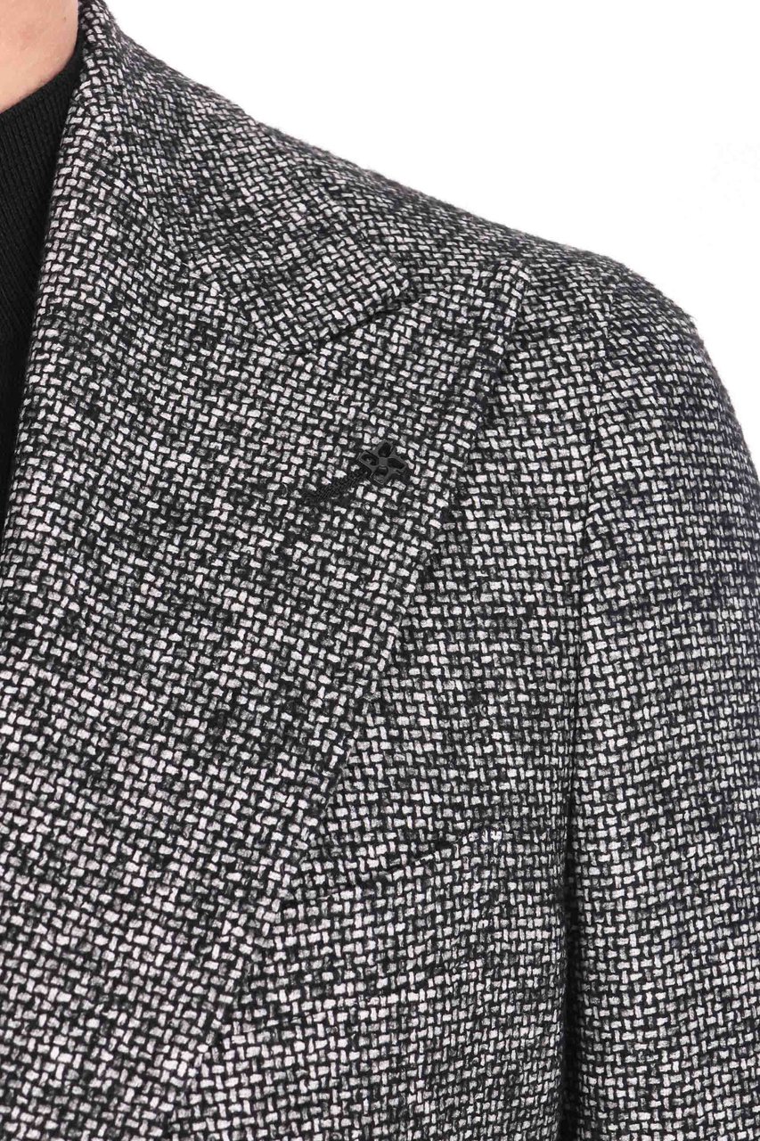 Tagliatore Pino Lerario Micro-Weave Wool Jacket Grijs
