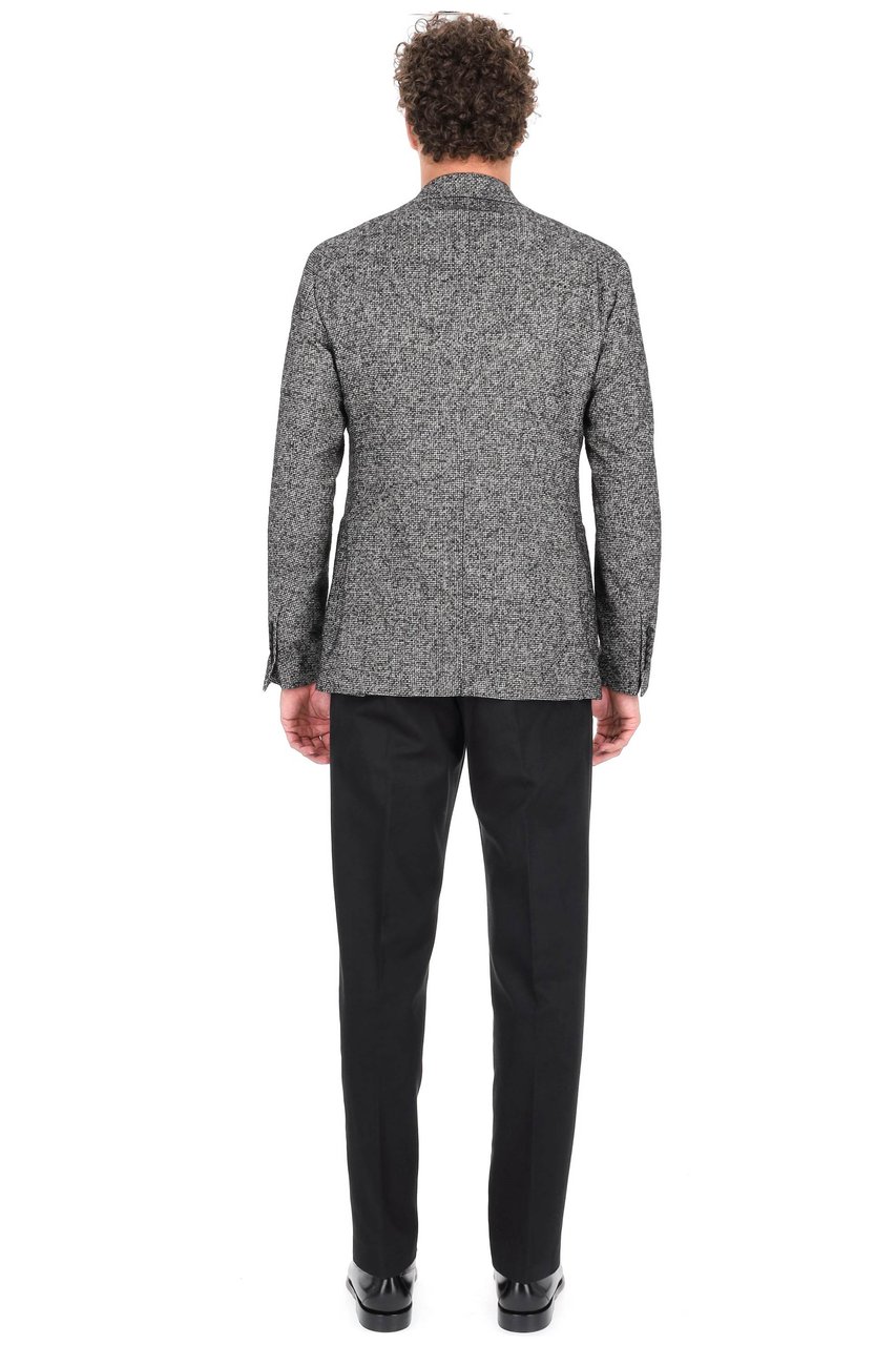Tagliatore Pino Lerario Micro-Weave Wool Jacket Grijs