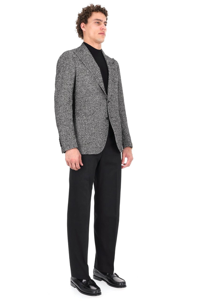 Tagliatore Pino Lerario Micro-Weave Wool Jacket Grijs