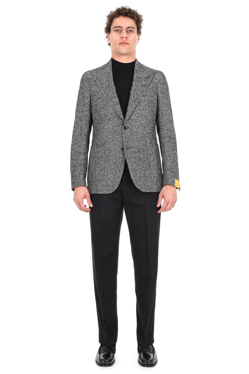 Tagliatore Pino Lerario Micro-Weave Wool Jacket Grijs