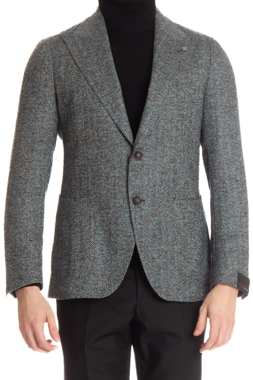 Tagliatore Resca Wool-Alpaca Jacket Pino Lerario Line Zwart