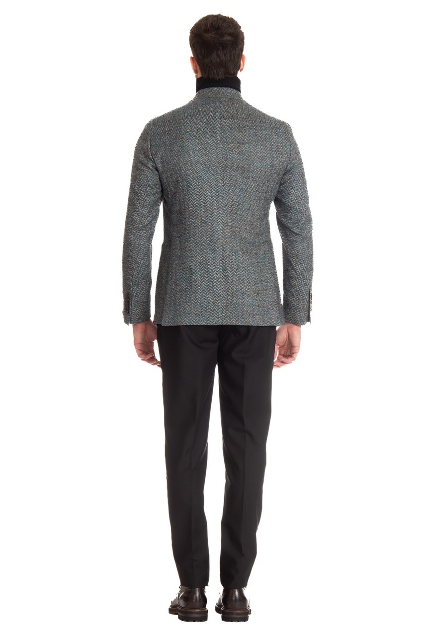 Tagliatore Resca Wool-Alpaca Jacket Pino Lerario Line Zwart