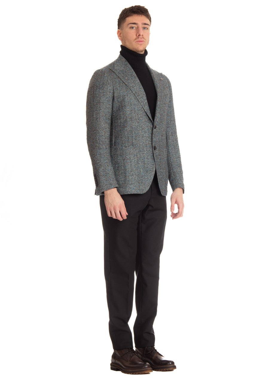 Tagliatore Resca Wool-Alpaca Jacket Pino Lerario Line Zwart