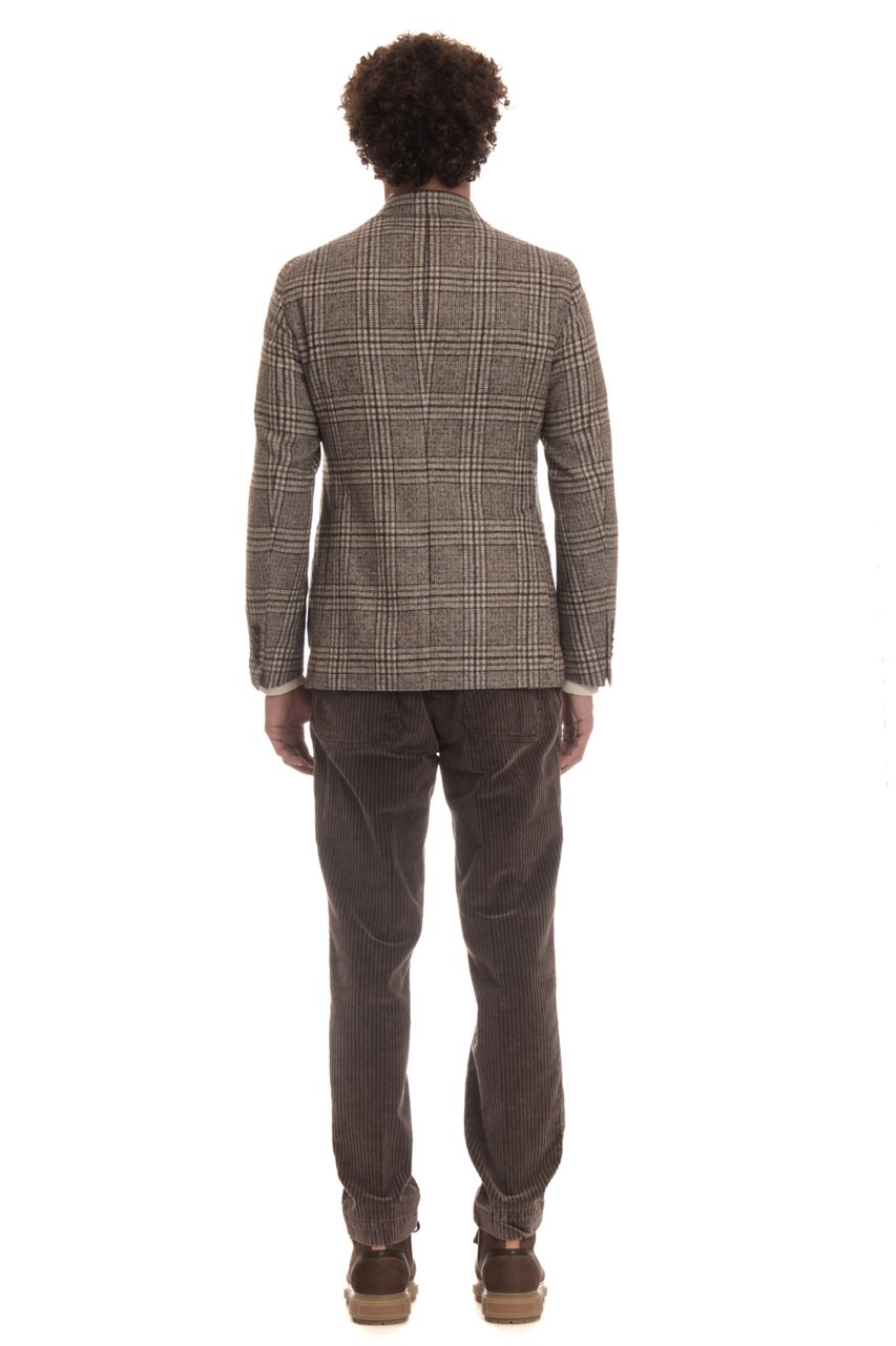 Tagliatore Prince of Wales Wool-Alpaca Jacket Zwart