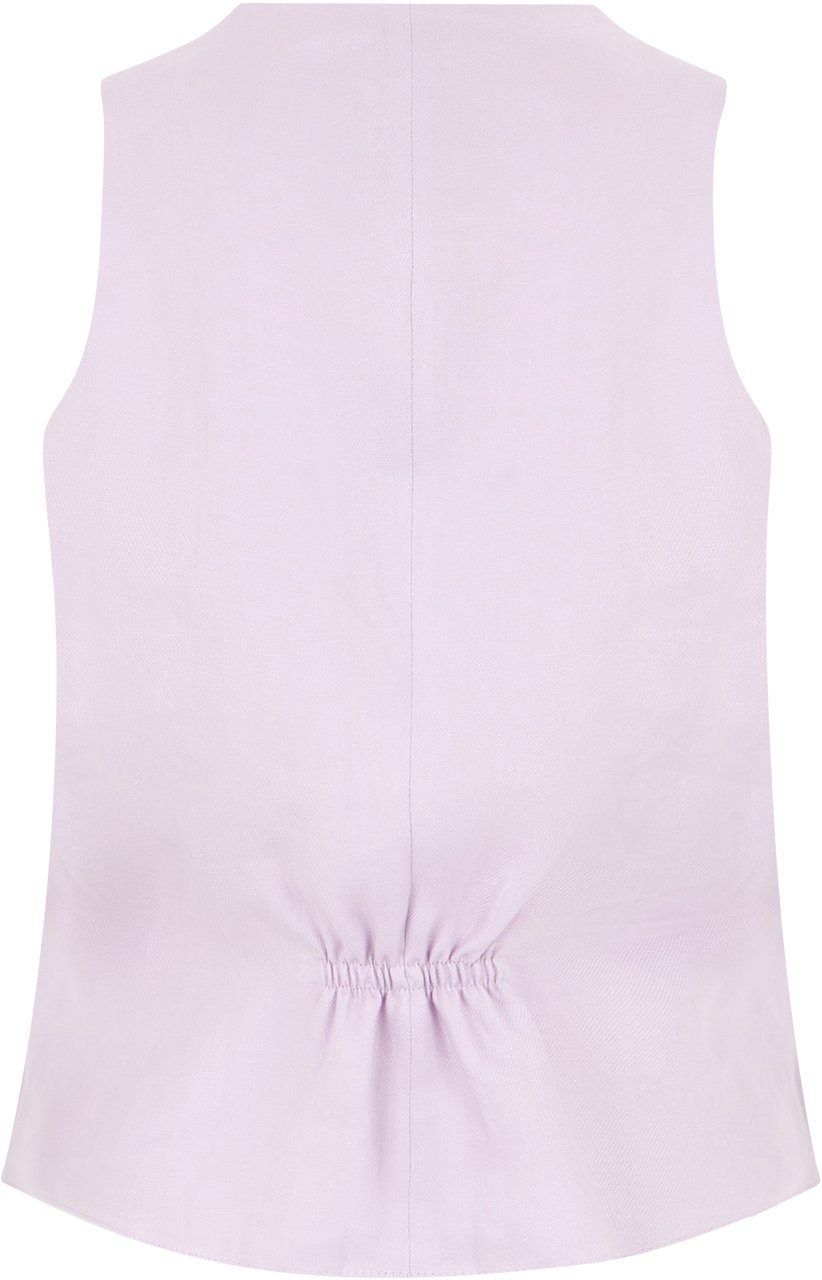 Tagliatore Linen vest Paars