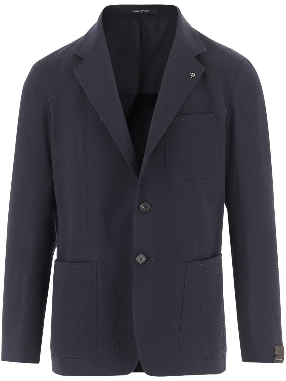 Tagliatore Single-Breasted Stretch Wool Jacket Zwart