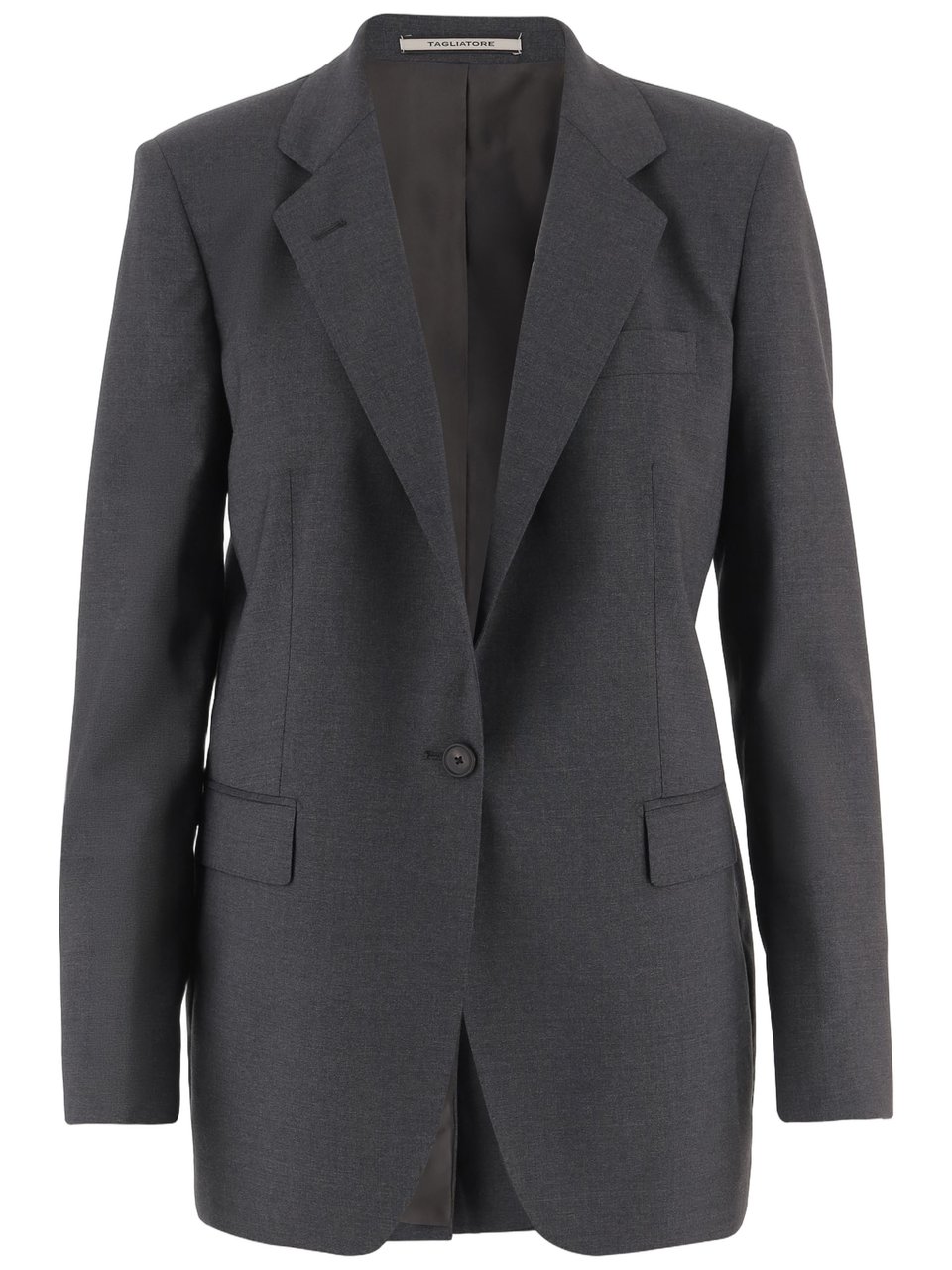 Tagliatore Structured Stretch Wool Jacket Grijs