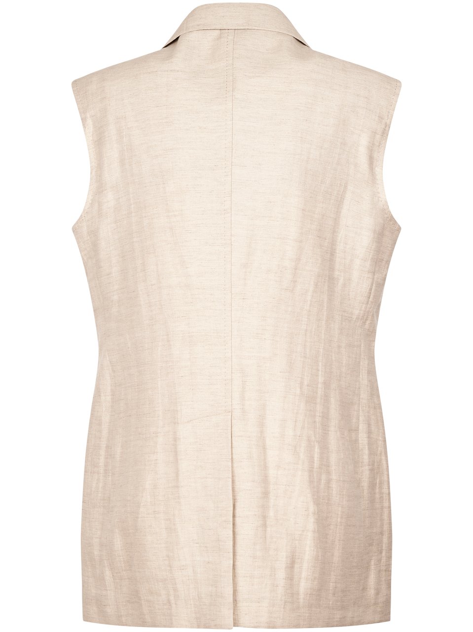 Tagliatore Sleeveless Double-Breasted Dove Grey Jacket with Notched Lapel Neutraal