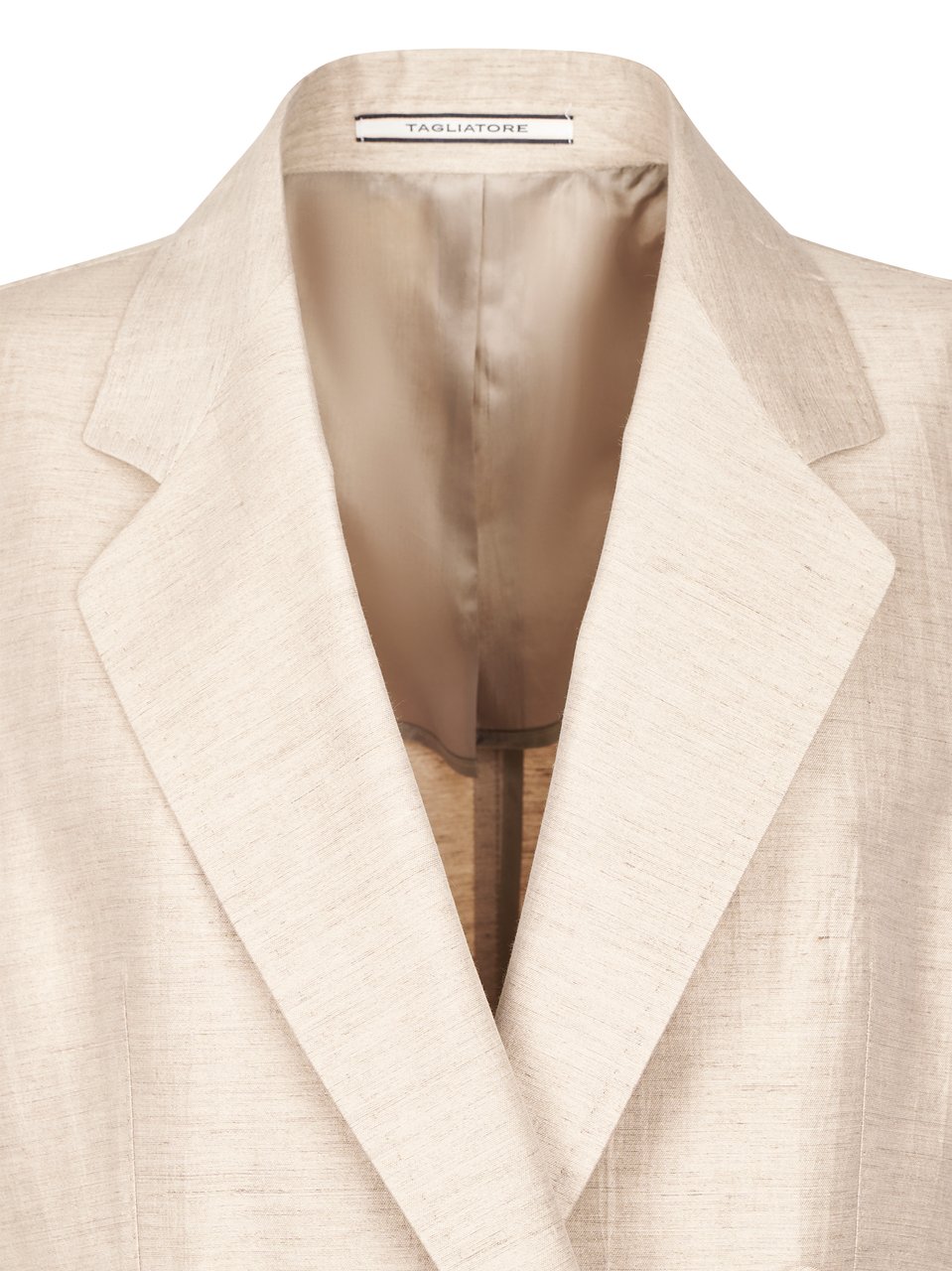 Tagliatore Sleeveless Double-Breasted Dove Grey Jacket with Notched Lapel Neutraal